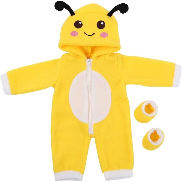 Kleidungsset für 43 cm große Reborn-Puppen mit Tiermotiv, weich und waschbar