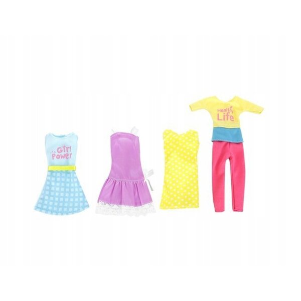 Cottage-Kleiderschrank mit Kleidung für Iso Trade-Puppen, Spiel für Kinder ab 3 Jahren