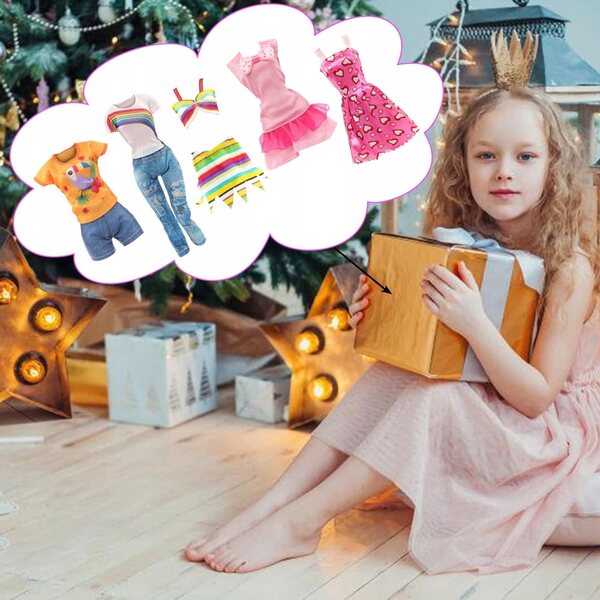 Set 32 Pezzi Abiti e Accessori Per Bambole Moda e Creatività Bambini