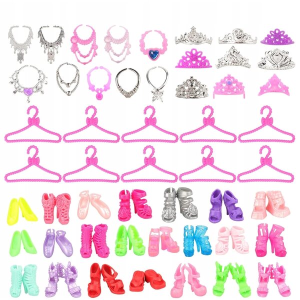 Set 32 Pezzi Abiti e Accessori Per Bambole Moda e Creatività Bambini
