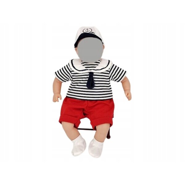 45 cm große Matrosenpuppenkleidung mit PVC-Tasche – Adar-Set