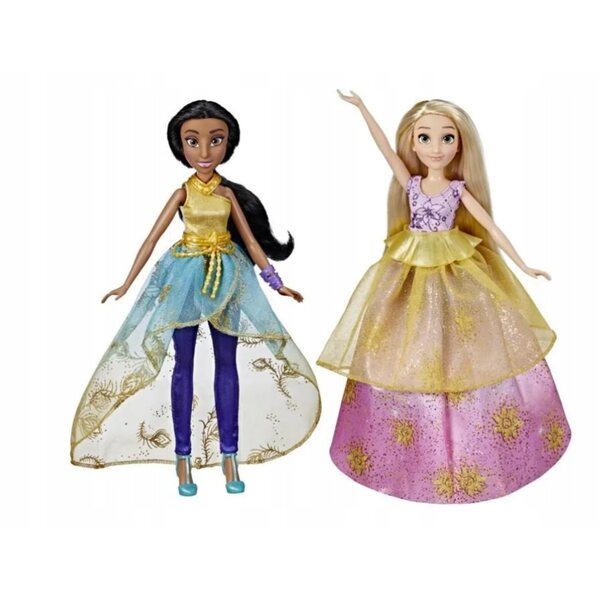 Disney Jasmine und Rapunzel Puppen mit Kleiderschrank und Kleidung – Modegarderobe