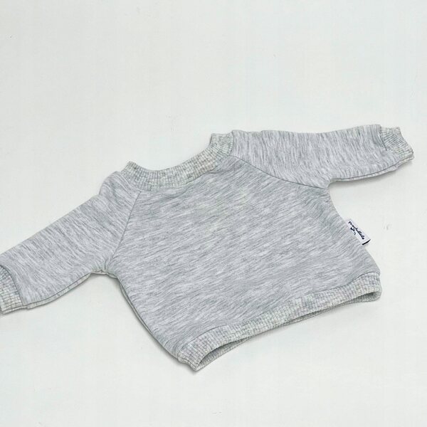 Graue Dresowa Bluza für Baby Born 43 cm Puppe aus hochwertiger Baumwolle