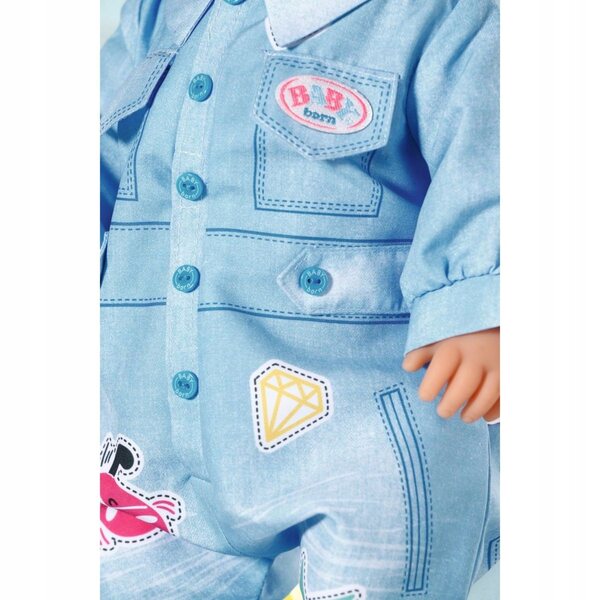 Kombinezon jeansowy Baby Born Deluxe 43 cm con cappello e scarpe abbinate