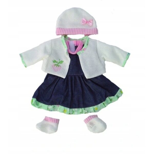 Rosa Kleid für 40-cm-Puppe – Adar-Kleidungsset für Kinder ab 3 Jahren