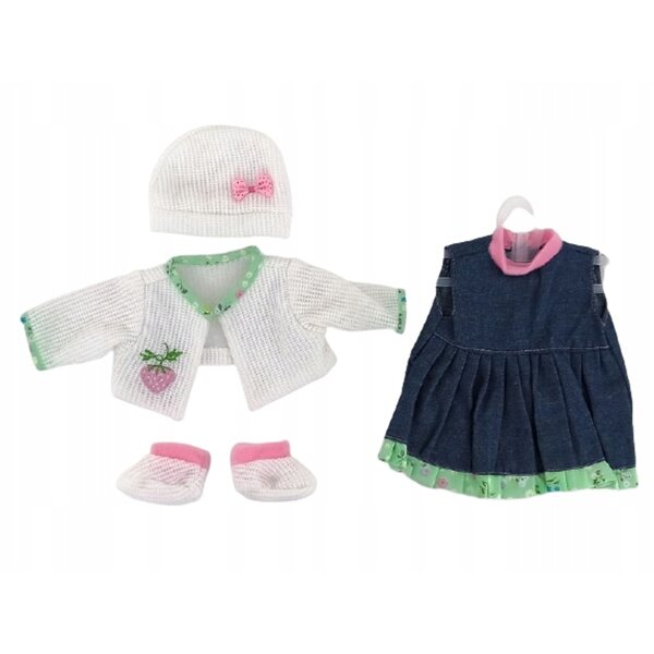 Rosa Kleid für 40-cm-Puppe – Adar-Kleidungsset für Kinder ab 3 Jahren