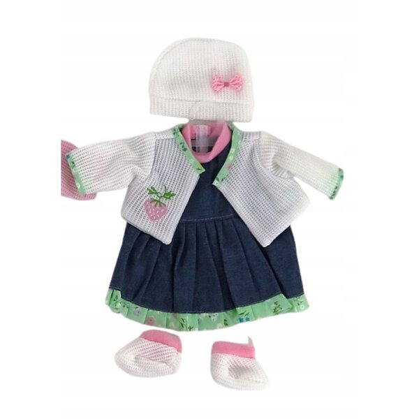 Rosa Kleid für 40-cm-Puppe – Adar-Kleidungsset für Kinder ab 3 Jahren