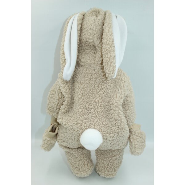 Beigefarbener Overall für 41–44 cm große Puppen mit Ohren und Schwanz