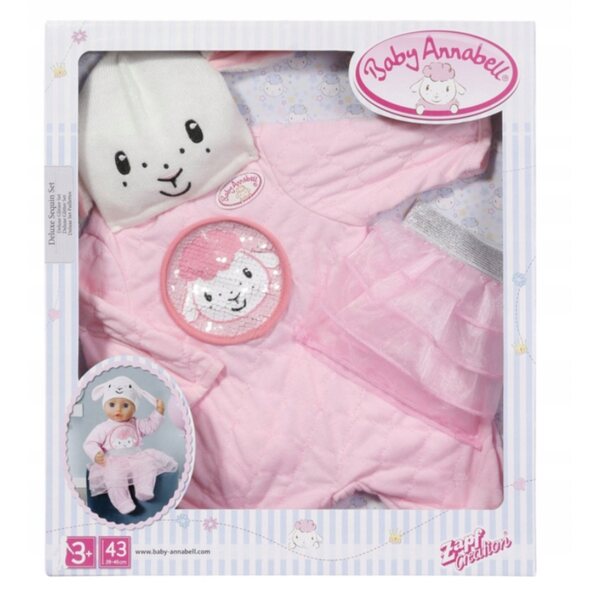 Baby Annabell Deluxe-Kleidungsset mit Pailletten für 43-cm-Puppe