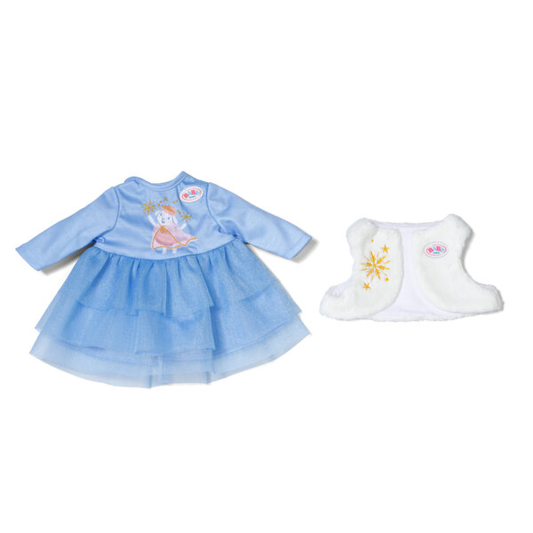 BABY Born Sukienka zimowa 36 cm - Abito invernale con tiul e kamizelka peluche