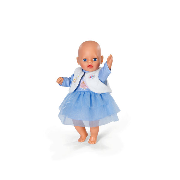 BABY Born Sukienka zimowa 36 cm - Abito invernale con tiul e kamizelka peluche