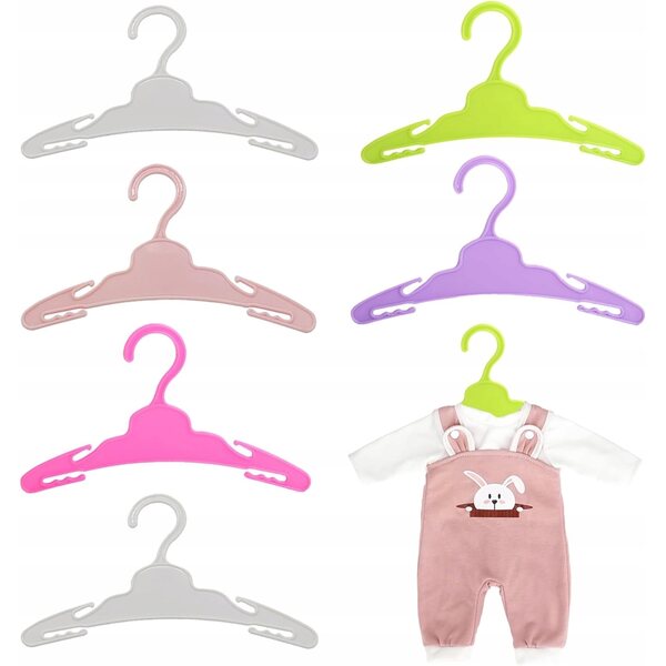Set 6 appendini colorati per vestiti di bambole accessori e giochi