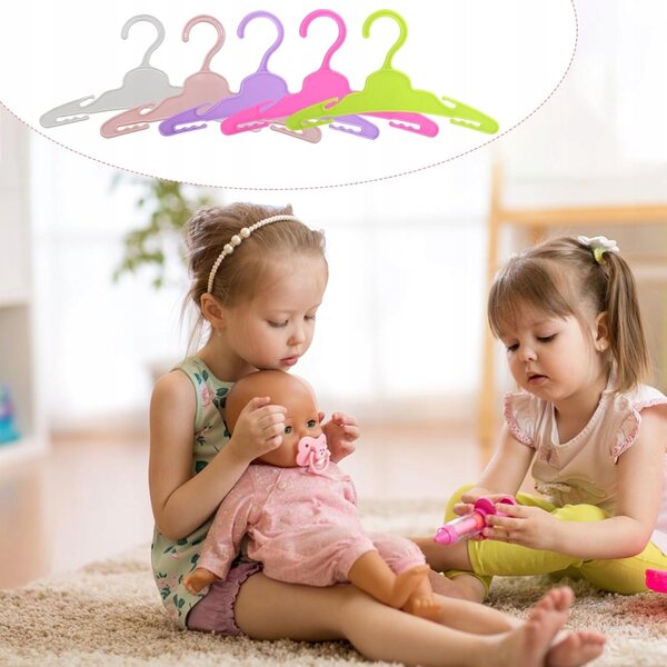 Set 6 appendini colorati per vestiti di bambole accessori e giochi