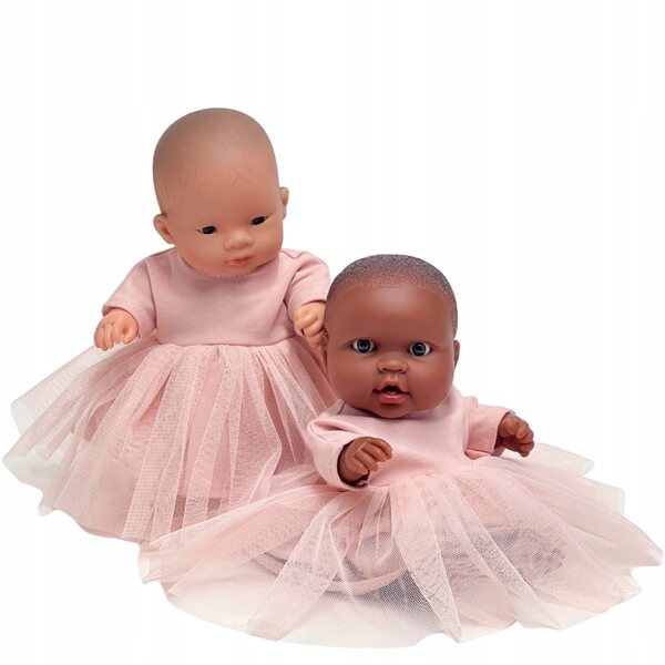 Tüllkleid für Miniland 21 cm Puppe, pfirsichfarben, elegant und weich