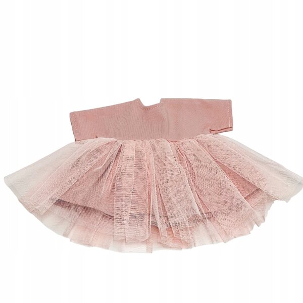 Tüllkleid für Miniland 21 cm Puppe, pfirsichfarben, elegant und weich