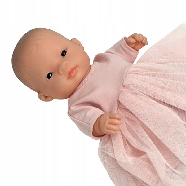 Tüllkleid für Miniland 21 cm Puppe, pfirsichfarben, elegant und weich
