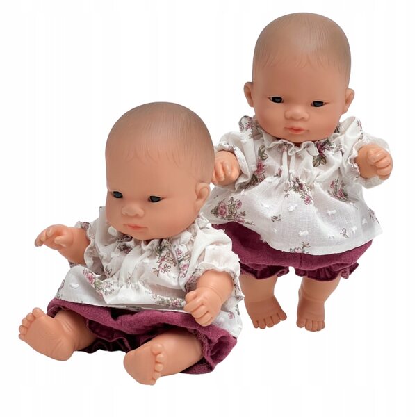 Bekleidungsset für Miniland-Puppen, 21 cm, lila Tunika und Pumphose