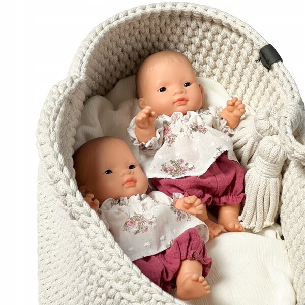Bekleidungsset für Miniland-Puppen, 21 cm, lila Tunika und Pumphose