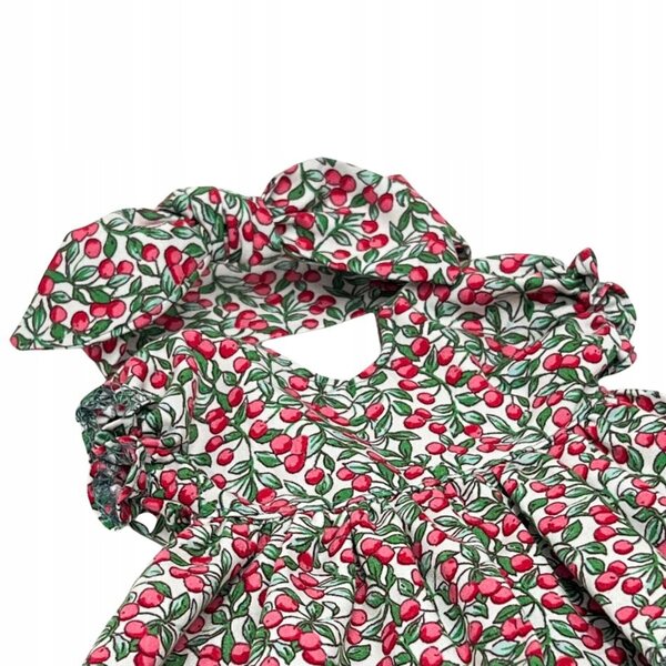 Weihnachtskleid mit Stirnband für Miniland 21 cm Puppe – Baumwollset