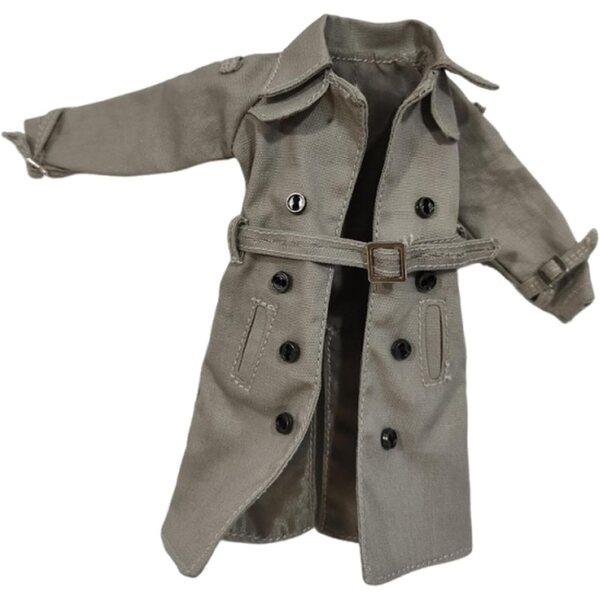 Predolo Giacca Soprabito Miniatura per Action Figure 1/12, Grigio Elegante e Realistico