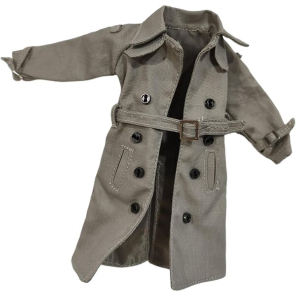 Predolo Giacca Soprabito Miniatura per Action Figure 1/12, Grigio Elegante e Realistico