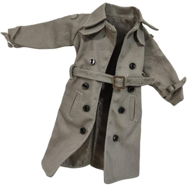 Predolo Giacca Soprabito Miniatura per Action Figure 1/12, Grigio Elegante e Realistico