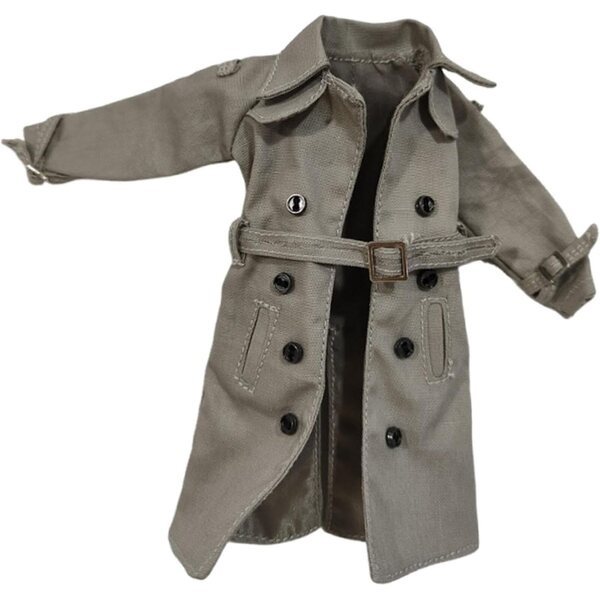 Predolo Giacca Soprabito Miniatura per Action Figure 1/12, Grigio Elegante e Realistico