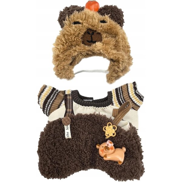 Komplettes Bekleidungsset für 15–17 cm große Puppen mit 3 Artikeln und Zubehör