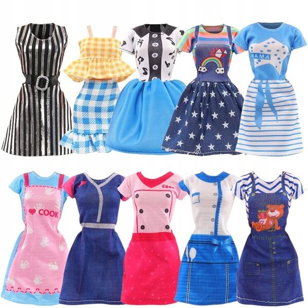 Komplettes Set mit Kleidung und Accessoires für 30-cm-Puppen, Mode und Spaß