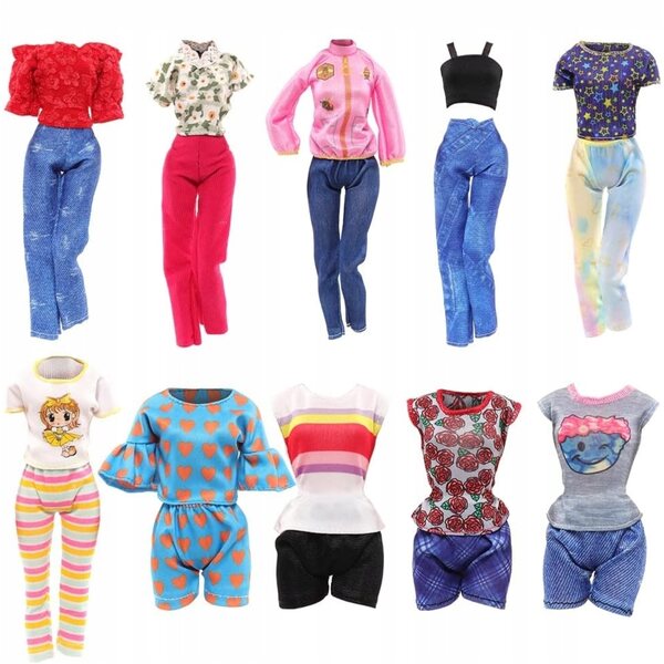 Komplettes Set mit Kleidung und Accessoires für 30-cm-Puppen, Mode und Spaß
