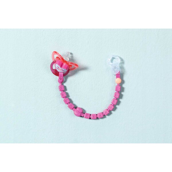 Baby Annabell Smoczek mit Clip und Kette für Puppen, Originalzubehör