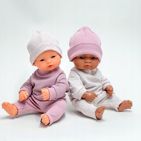 Beiges Sportbekleidungsset für Miniland 32 cm Puppe, Bluza und Leggings