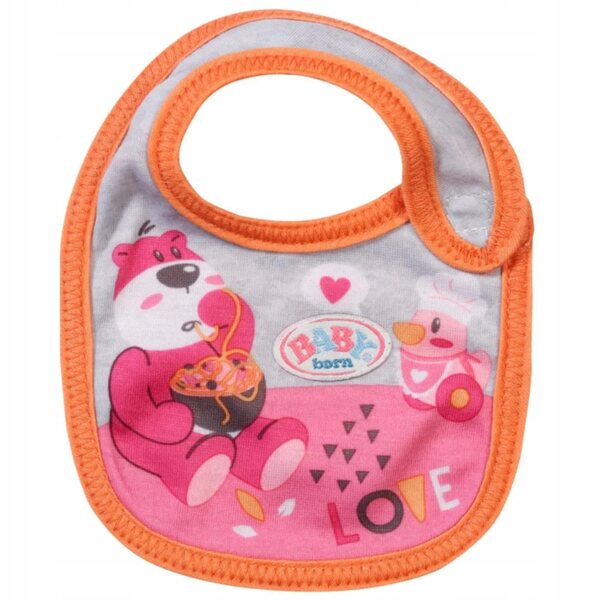 Lätzchen für Baby Born-Puppen 36 und 43 cm – weich, Klettverschluss, Öko-Verpackung