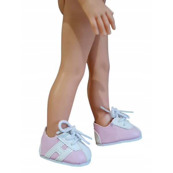 Scarpe da bambola Paola Reina 32 cm - scarpe da ginnastica rosa e bianche adatte a piedi nudi