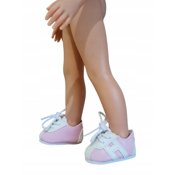 Scarpe da bambola Paola Reina 32 cm - scarpe da ginnastica rosa e bianche adatte a piedi nudi