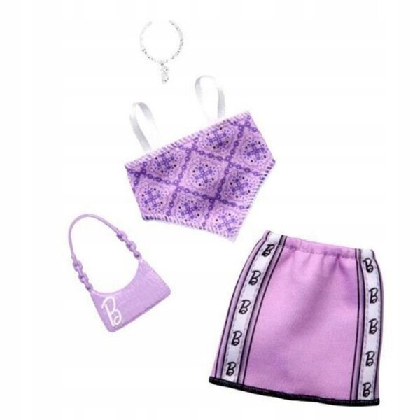 Barbie Fashionistas Abito Estivo Viola con Accessori per Bambini 3+