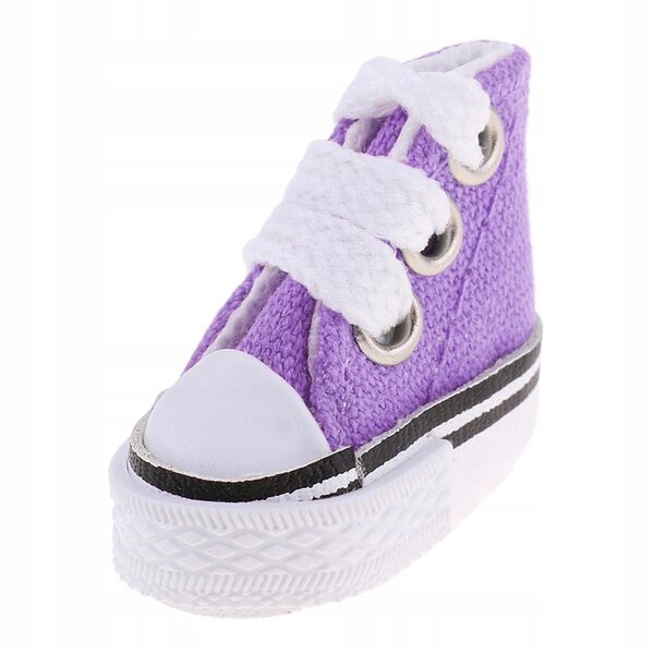Canvas-Sportschuhe für Barbie-Puppen, hoch und lila, Modeaccessoires