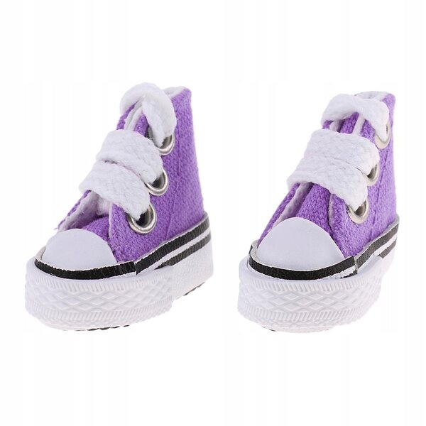 Canvas-Sportschuhe für Barbie-Puppen, hoch und lila, Modeaccessoires