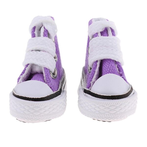 Canvas-Sportschuhe für Barbie-Puppen, hoch und lila, Modeaccessoires