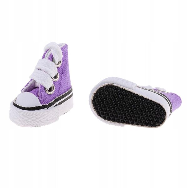 Canvas-Sportschuhe für Barbie-Puppen, hoch und lila, Modeaccessoires