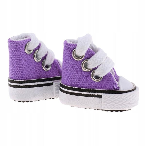 Canvas-Sportschuhe für Barbie-Puppen, hoch und lila, Modeaccessoires