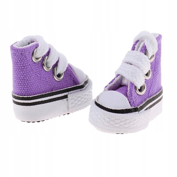 Canvas-Sportschuhe für Barbie-Puppen, hoch und lila, Modeaccessoires