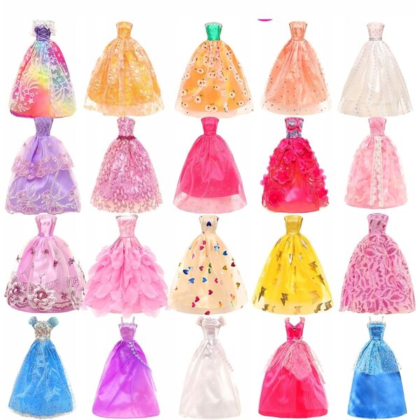 Set XXL di Abiti e Accessori per Bambole Principessa - 51 Pezzi di Alta Qualità