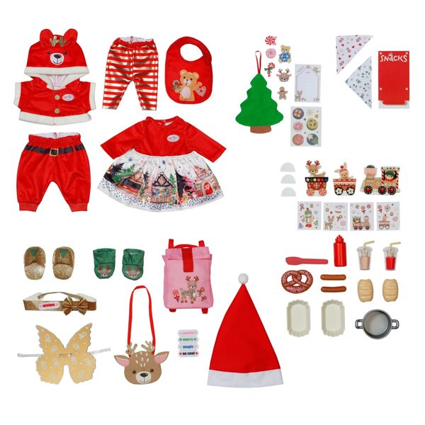 Baby Born Calendario Avvento 2025 da 43 cm con 24 sorprese natalizie
