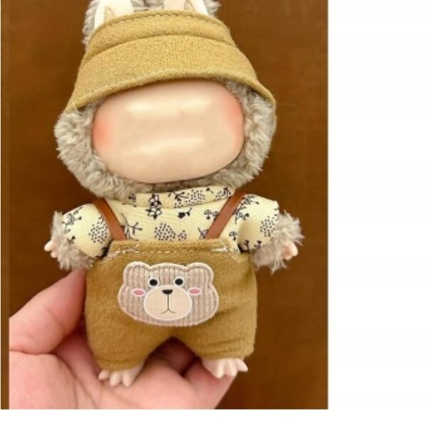 Kleidung für BUBU: Blauer Babyanzug mit Gärtnerbluse und Shorts