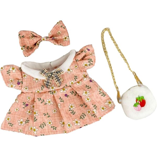 Abito da Principessa per Bambola 20 cm in Cotone con Fiocco e Borsa Omquot