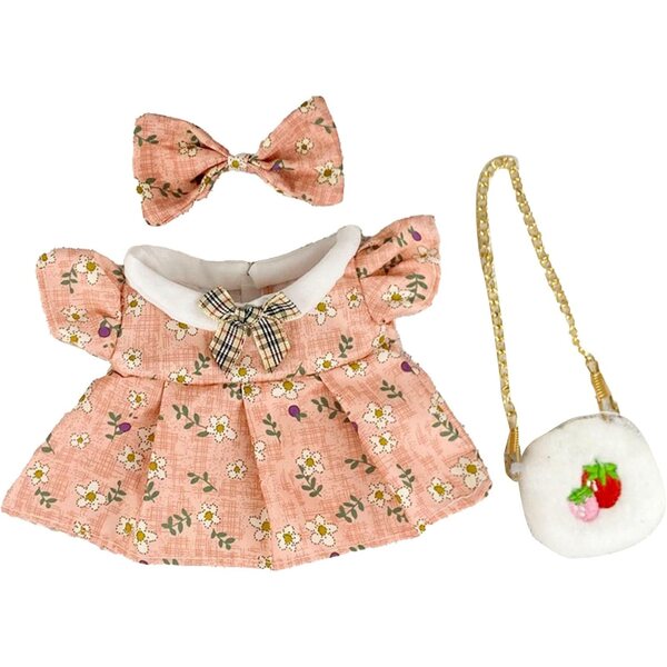 Abito da Principessa per Bambola 20 cm in Cotone con Fiocco e Borsa Omquot