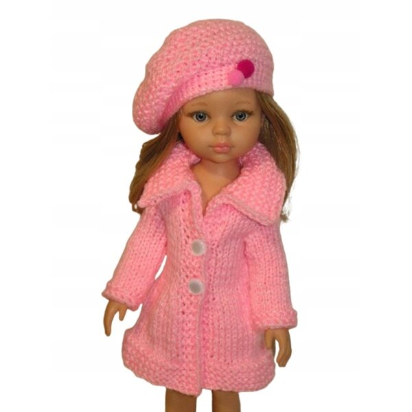 Kleidung für Paola Reina 32 cm Puppe: handgefertigter Mantel und Hut