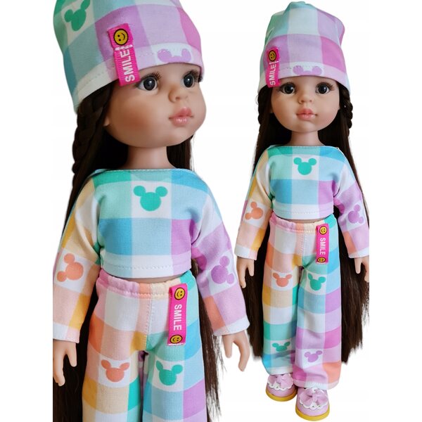 3-teiliges Kleidungsset für Paola Reina 32 cm Puppe mit Bluza, Hose und Hut