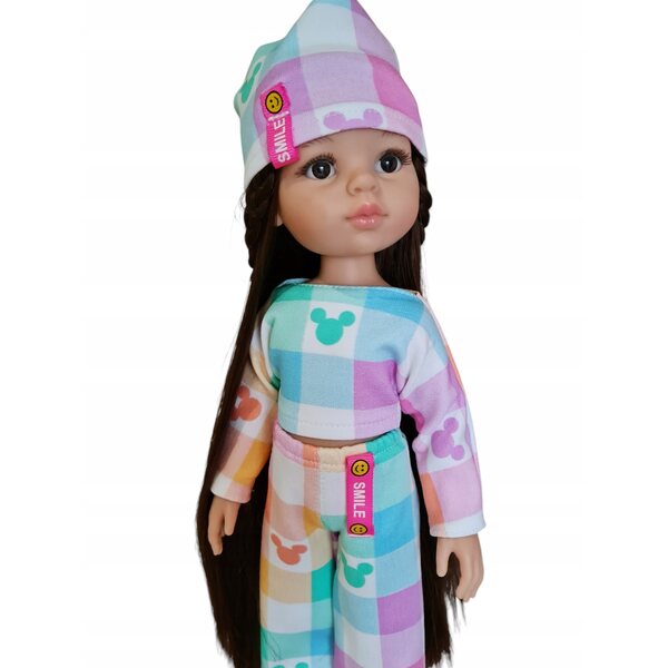 3-teiliges Kleidungsset für Paola Reina 32 cm Puppe mit Bluza, Hose und Hut